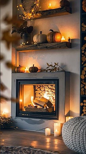 Cozy Autumn Fireplace 🎃🔥 | Hygge Ambience for Relax & Sleep Shorts