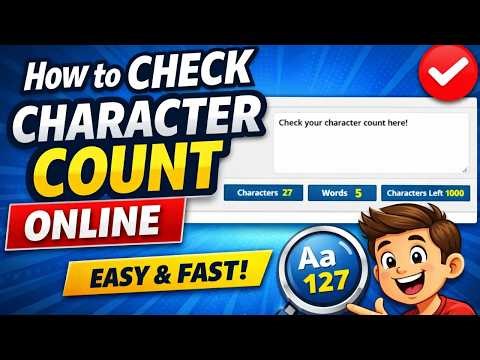 how to check character count ?