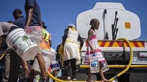 Taps have run dry across South Africa's largest city in an unprecedented water crisis