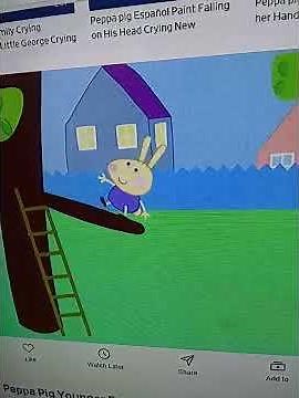 Peppa Pig Richard Rabbit Crying falls on Tree Fun Kids