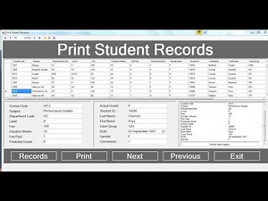 How to Create and Print Student Records in Visual Basic.Net.