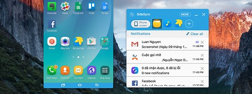SideSync: điều khiển smartphone / tablet Samsung từ máy tính, nhận được cả thông báo