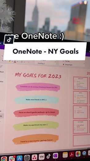 want a tutorial!? 🥰 #newyearsplanning #newyearsgoals #onenote #microsoftonenote
