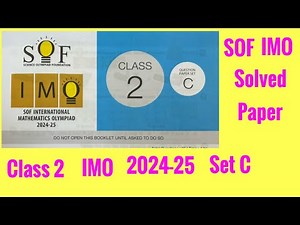 Maths Olympiad Class 2/IMO Class 2 Question Paper 2024-25 Set C