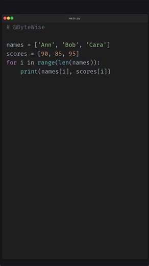 Python zip() — Loop Two Lists the Clean Way #Shorts