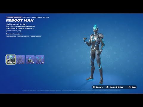 NEW Reboot Man Skin In Fortnite | Full Showcase! 🔥 (One Of The Best ORIGINAL Skins)