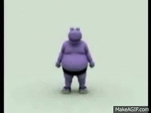 Dancing hippo on Make a GIF