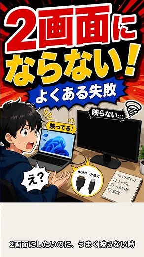 PCモニター環境の作り方｜2画面にできない原因編