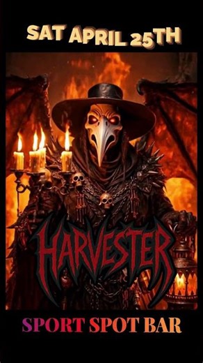 HARVESTER Performing at Sport Spot Bar & Grill Arlington Saturday April 25th
