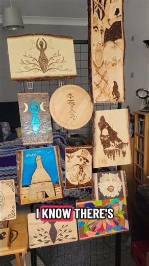 practising a set up for a fair#pyrography #woodburning