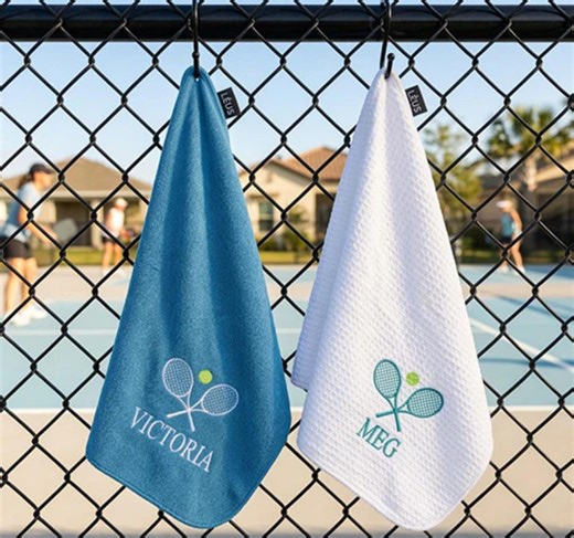 Personalized Tennis Towel Custom Name Racket Design Courtside Sports Towel Gift for Tennis Player Tennis Coach Gift Tennis Team Gift - Etsy