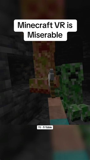 Minecraft VR is a MISTAKE… #shorts #minecraft #vr #minecraftshorts #funny #gameplay