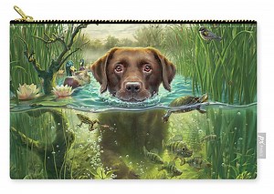 Sunset Swim Zip Pouch by Mark Fredrickson