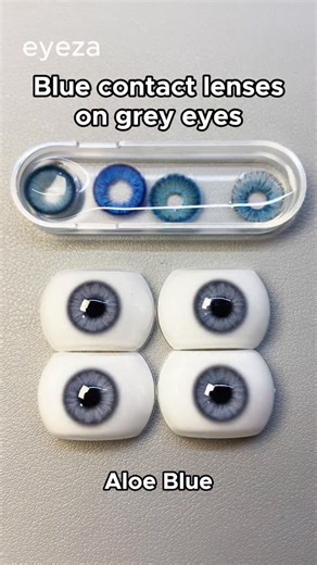 Eyeza_ 𝑪𝒐𝒏𝒕𝒂𝒄𝒕𝒔 ✨ | Blue contact lenses on gray eyes — a cool-toned dream 💙❄️👀#eyeza #eyezalens #coloredcontacts #coloredcontactlenses #contacts #lenses... | Instagram