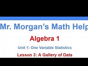 Algebra 1 Unit 1 Lesson 3 - Mr. Morgan's Math Help