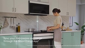 Samsung 2.1 cu. ft. 1000 W Stainless Steel Over-the-Range Smart Microwave with Auto Connectivity and LCD Display ME21DG6700SR