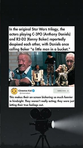 In the original Star Wars trilogy, the actors playing C 3PO Anthony Daniels and R2 D2 Kenny Baker re