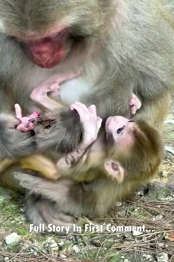 8.6K views · 84 reactions | Deep in the jungle, where trees stand tall and the sounds of wildlife fill the air, a tiny baby monkey cries out in pain. Its small body trembles, its eyes wide with fear and suffering. The harsh reality of life in the wild has already taken its toll on this fragile creature. | Style Monkey action | Facebook