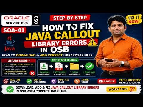 SOA-41 How to Fix Java Callout Library Errors in OSB How to Download & Add Correct LibraryJAR Files