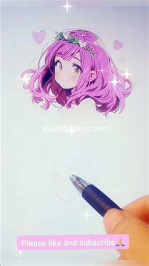 You won't believe this gitl started from just one line. drawing art/cute anime,how to draw anime,