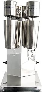 650ML Milkshake Machine Electric Milk Shakers 360W Commercial Milkshake Machine 18000rpm Milkshake Maker Machine Double Head Drink Mixer Stainless Steel Milk Shaker Maker Mixer Smoothie Milk