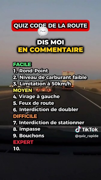 Quiz Rapide ⚡️ sur TikTok