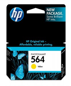 HP 564 Yellow Original Ink Cartridge, ~300 pages, CB320WN#140