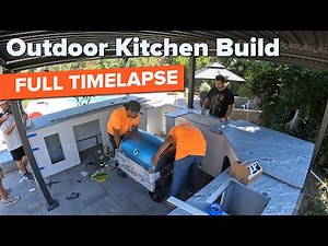 RTA Outdoor Kitchen Build Start to Finish | Full Time Lapse