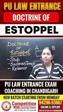 Doctrine of Estoppel Explained in 60 Seconds | PU Law Entrance Coaching in Chandigarh
