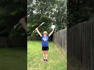 Basic Beginner Baton Routine Abby and Savannah