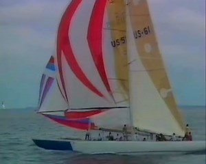 The 12 meter USA (US61) , designed by Gary Mull and Alberto Calderon , was thought to be one of the most innovative boats to ever compete in the Americas Cup. Featuring a canard and bulb keel , "R1" (nicknamed for "revolutionary ") , also known as "the Geek", was potentially one of the fastest 12s ever, showing promise, but ultimately not full realization With the canard mounted right at the front of the designed waterline, US61 saw limited success in the early stages. Development continued thro