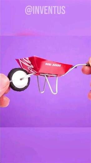 Amazing DIY Mini Wheelbarrow made with Soda Cans