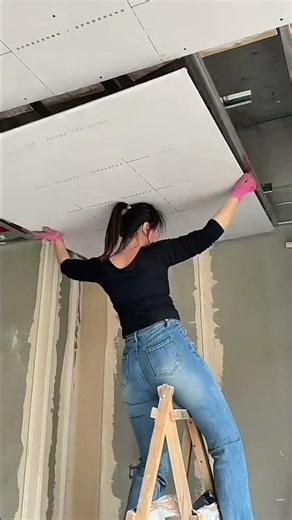 Gypsum Board Ceiling Installation#diy #woodworking #construction