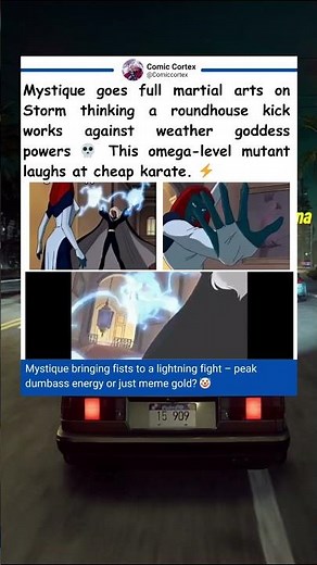 Mystique goes full martial arts on storm thinking roundhouse kick works against storm xmen a goddess