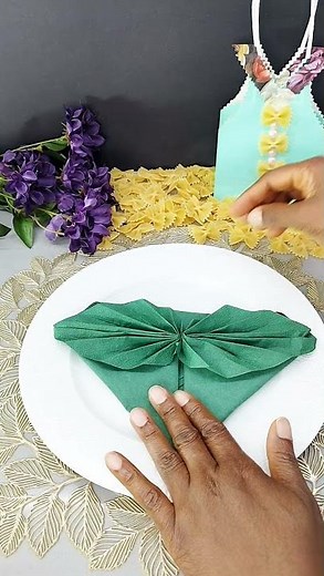 Servietten falten pliages de serviettes #diy #handmade #geschenkideen #bastelmitkindern