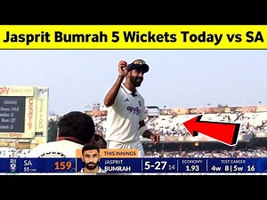 Jasprit Bumrah Bowling Today, Jasprit Bumrah 5 Wickets Today vs South Africa 1st Test 2025