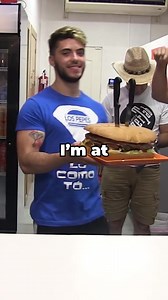 Randy Santel “Atlas” vs the undefeated 3.5kg “Gladiator” Burger Challenge hosted by Los Pepes Giant Burger in Molina de Segura, Murcia, Spain!! I had 1 hour to feast on a massive #Spanish double cheeseburger consisting of two 1kg beef burger patties stacked and layered with cheese, bacon, and healthy vegetables served between a 600g #hamburger bread bun. I was trying to become the first champion to win my €50 #spanishfood meal free plus a sweet T-shirt and spot on the #lospepes Wall of Fame!! #f