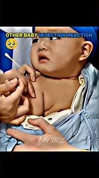 Other Baby Injection Reaction vs Last Baby || #trolledit #viral #trollface