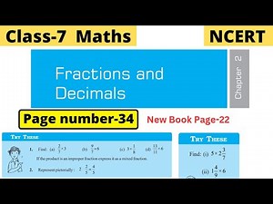 Class 7 Maths Chapter 2 Fractions and Decimals | Try these page number 34 solution | NCERT Explain