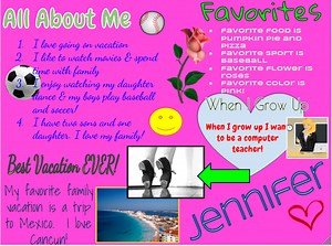 All About Me 5th Grade