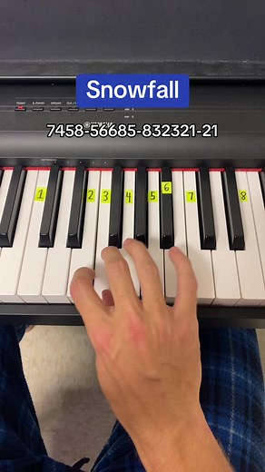 Snowfall easy piano tutorial #piano #pianotutorial #tutorial #fyp #snowfall #relax