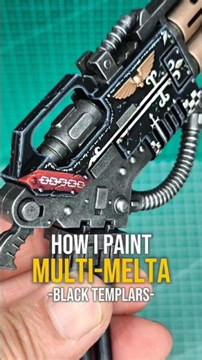[Joytoy figure] How I paint Multi-Melta -BLACK TEMPLARS- 😆#warhammercommunity #joytoy