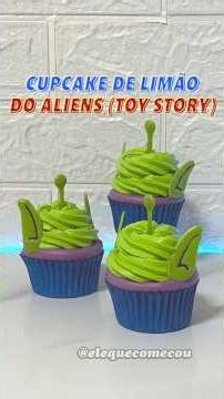 🧁🍋‍🟩🛸 Cupcakes de limão dos Aliens de Toy Story