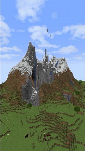 I Discovered an Insane Minecraft Spawn Mountain Seed Surrounded By Villages