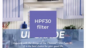 Upgrade HPF30 Charcoal Range Hood Non-Ducted Filter (with Clips), for Broan Nutone S97020466 Series Range Hood 14.6” x 12.8” x 0.14” Traps Odors Grease Filters Type XC - 2 Pack