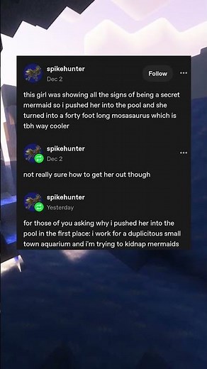 Secret Mermaid Tumblr Post 😌