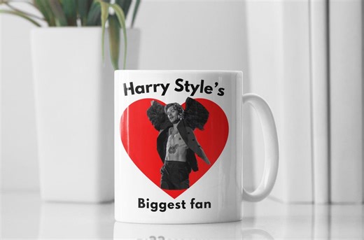 Harry Styles Biggest Fan Coffee Mug – Pop Music Fan Gift Mug Featuring Harry Styles Heart Design, Celebrity Singer Coffee Cup for Music Love - Etsy