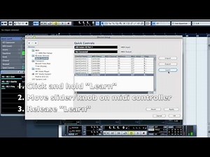 DAW 101 - Cubase Midi Learn Tutorial using Quick Controls
