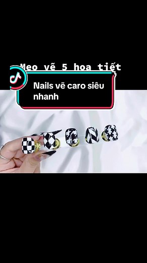 Vẽ Nail Sọc Caro: Hướng Dẫn Vẽ Nails Đơn Giản | Kelly Nail