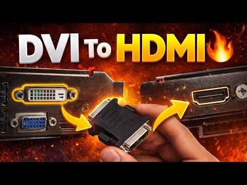 DVI port to HDMI port in graphic card || DVI to HDMI converter 🔥